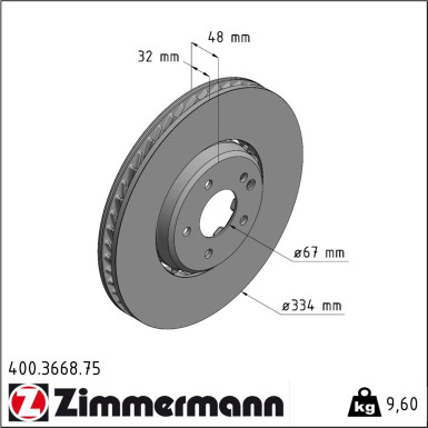 Zimmermann | Bremsscheibe | 400.3668.75