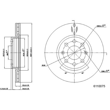 Metzger | Bremsscheibe | 6110075