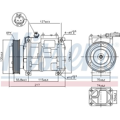 Nissens | Kompressor, Klimaanlage | 89097