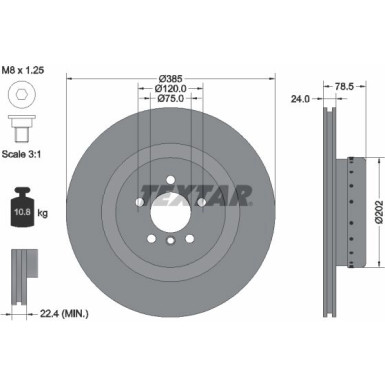 Textar | Bremsscheibe | 92266625