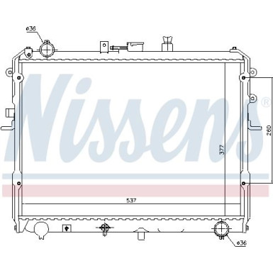 Nissens | Kühler, Motorkühlung | 62381