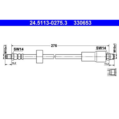 ATE | Bremsschlauch | 24.5113-0275.3