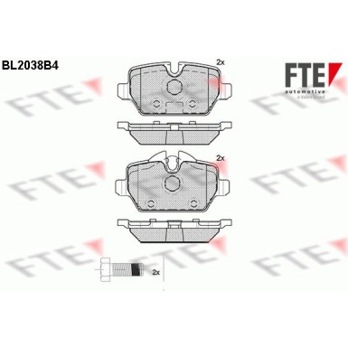 FTE | Bremsbelagsatz, Scheibenbremse | 9010624