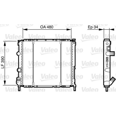 Valeo | Kühler, Motorkühlung | 732474