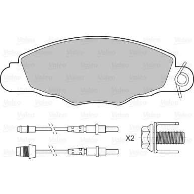 Valeo | Bremsbelagsatz, Scheibenbremse | 598420