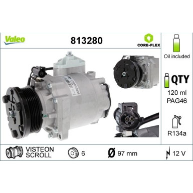 Valeo | Kompressor, Klimaanlage | 813280