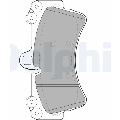 Delphi | Bremsbelagsatz, Scheibenbremse | LP1997