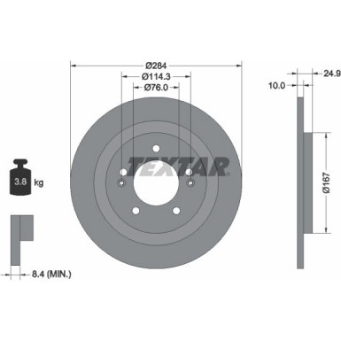 Textar | Bremsscheibe | 92239103