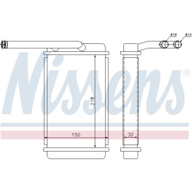 Nissens | Wärmetauscher, Innenraumheizung | 71757