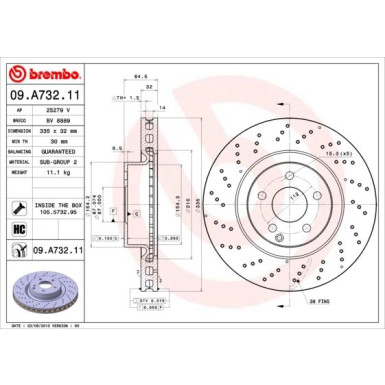 Brembo | Bremsscheibe | 09.A732.11