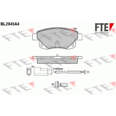 FTE | Bremsbelagsatz, Scheibenbremse | 9010631