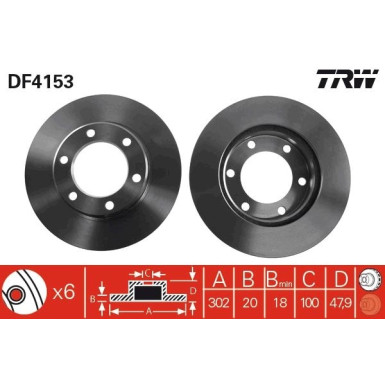 TRW | Bremsscheibe | DF4153