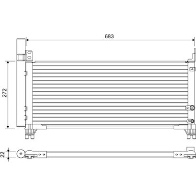 Valeo | Kondensator, Klimaanlage | 822664