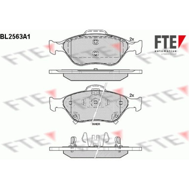 FTE | Bremsbelagsatz, Scheibenbremse | 9010814