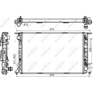 NRF | Kühler, Motorkühlung | 53116