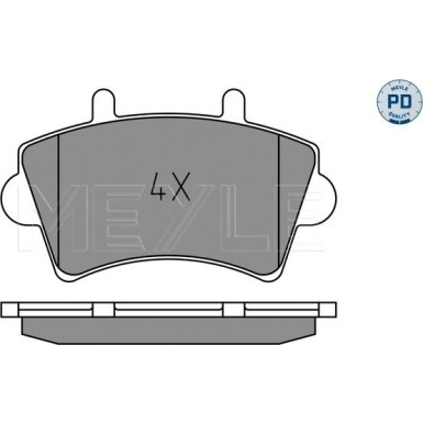 Meyle | Bremsbelagsatz, Scheibenbremse | 025 236 1318/PD