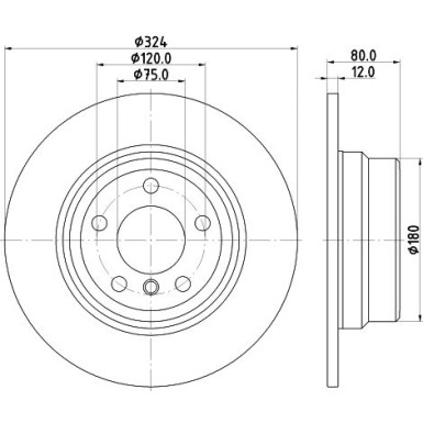 Hella | Bremsscheibe | 8DD 355 127-651