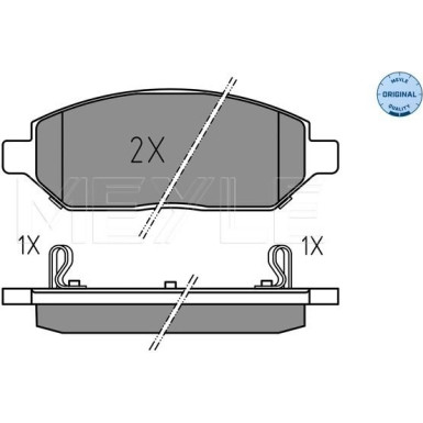 Meyle | Bremsbelagsatz, Scheibenbremse | 025 223 2618