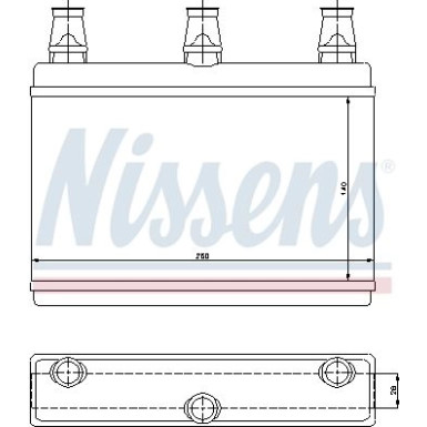 Nissens | Wärmetauscher, Innenraumheizung | 70522