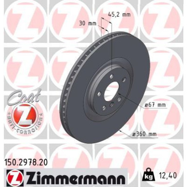 Zimmermann | Bremsscheibe | 150.2978.20