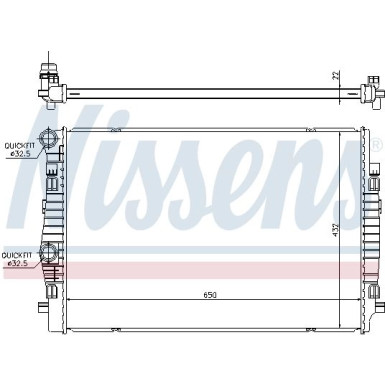 Nissens | Kühler, Motorkühlung | 65304