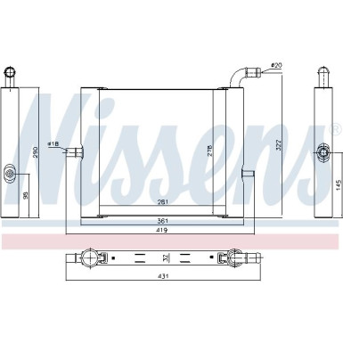 Nissens | Niedertemperaturkühler, Ladeluftkühler | 64338