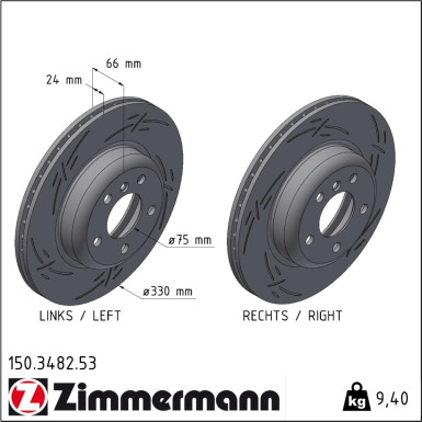 Zimmermann | Bremsscheibe | 150.3482.53