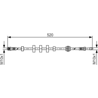 BOSCH | Bremsschlauch | 1 987 481 431