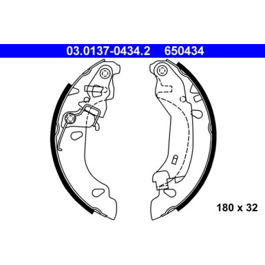 ATE | Bremsbackensatz | 03.0137-0434.2