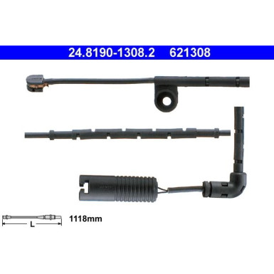 ATE | Warnkontakt, Bremsbelagverschleiß | 24.8190-1308.2