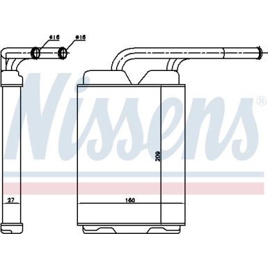 Nissens | Wärmetauscher, Innenraumheizung | 73349