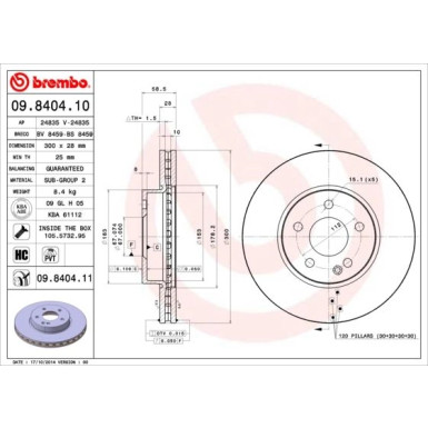 Brembo | Bremsscheibe | 09.8404.11