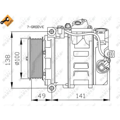 NRF | Kompressor, Klimaanlage | 32216