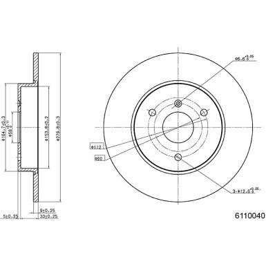 Metzger | Bremsscheibe | 6110040