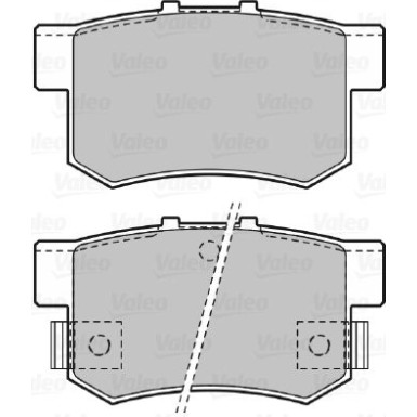 Valeo | Bremsbelagsatz, Scheibenbremse | 598682