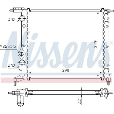 Nissens | Kühler, Motorkühlung | 639271