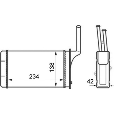 Mahle | Wärmetauscher, Innenraumheizung | AH 49 000S