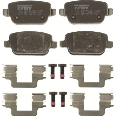 TRW | Bremsbelagsatz, Scheibenbremse | GDB1708