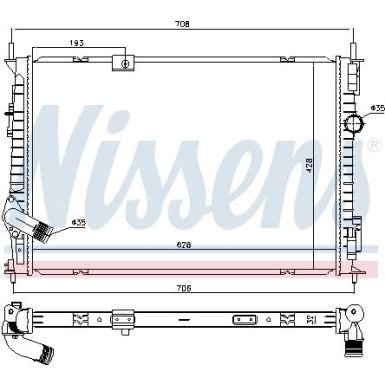 Nissens | Kühler, Motorkühlung | 68733