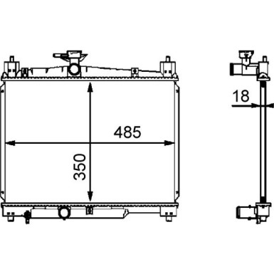 Mahle | Kühler, Motorkühlung | CR 539 000S