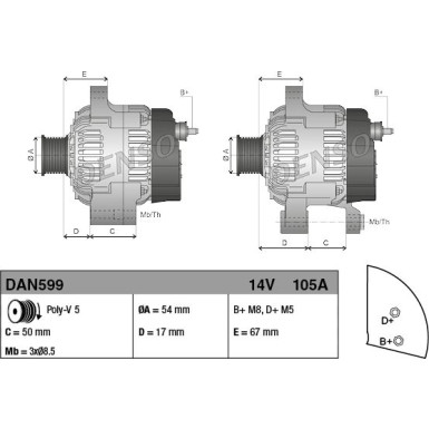 Denso | Generator | DAN599