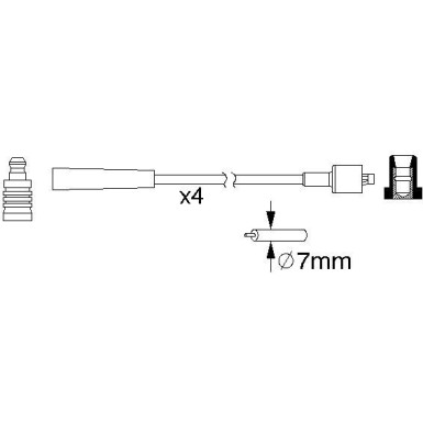 BOSCH | Zündleitungssatz | 0 986 357 165