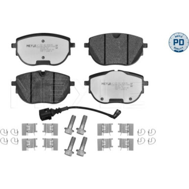 MEYLE 025 262 6818/PD Bremsbeläge Vorne mit Verschleißwarnkontakt, mit Zubehör