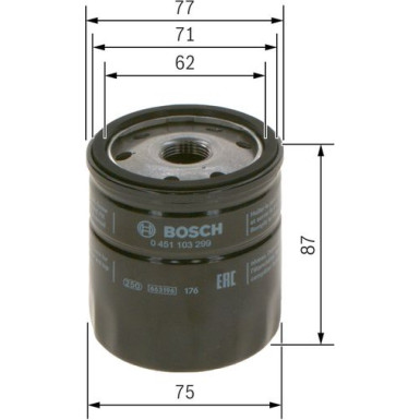 BOSCH 0 451 103 299 Ölfilter