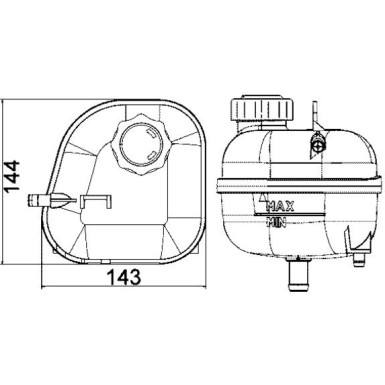 Mahle | Ausgleichsbehälter, Kühlmittel | CRT 85 001S