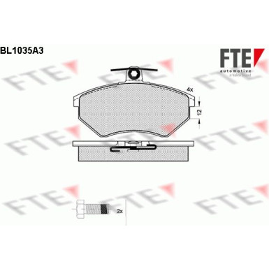 FTE | Bremsbelagsatz, Scheibenbremse | 9010015