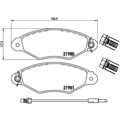 Brembo | Bremsbelagsatz, Scheibenbremse | P 68 042