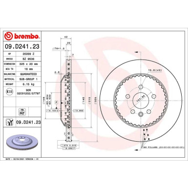 Brembo | Bremsscheibe | 09.D241.23