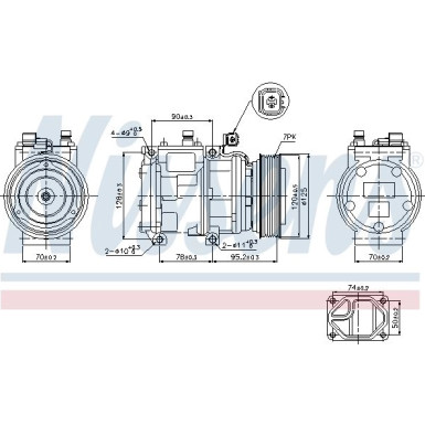 Nissens | Kompressor, Klimaanlage | 89186