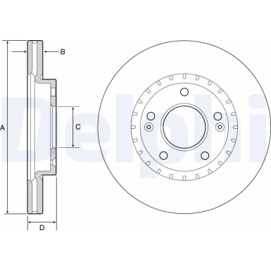 Delphi | Bremsscheibe | BG4565C